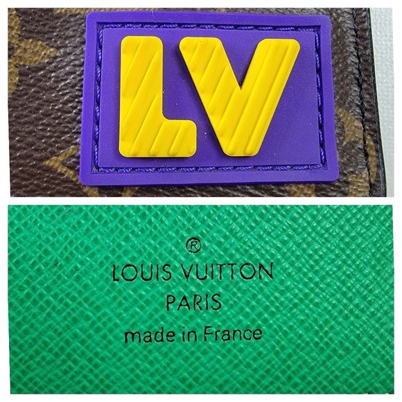 LOUIS VUITTON LV Logo Rubber Patch Brazza Long Wallet - Picture 6 of 13